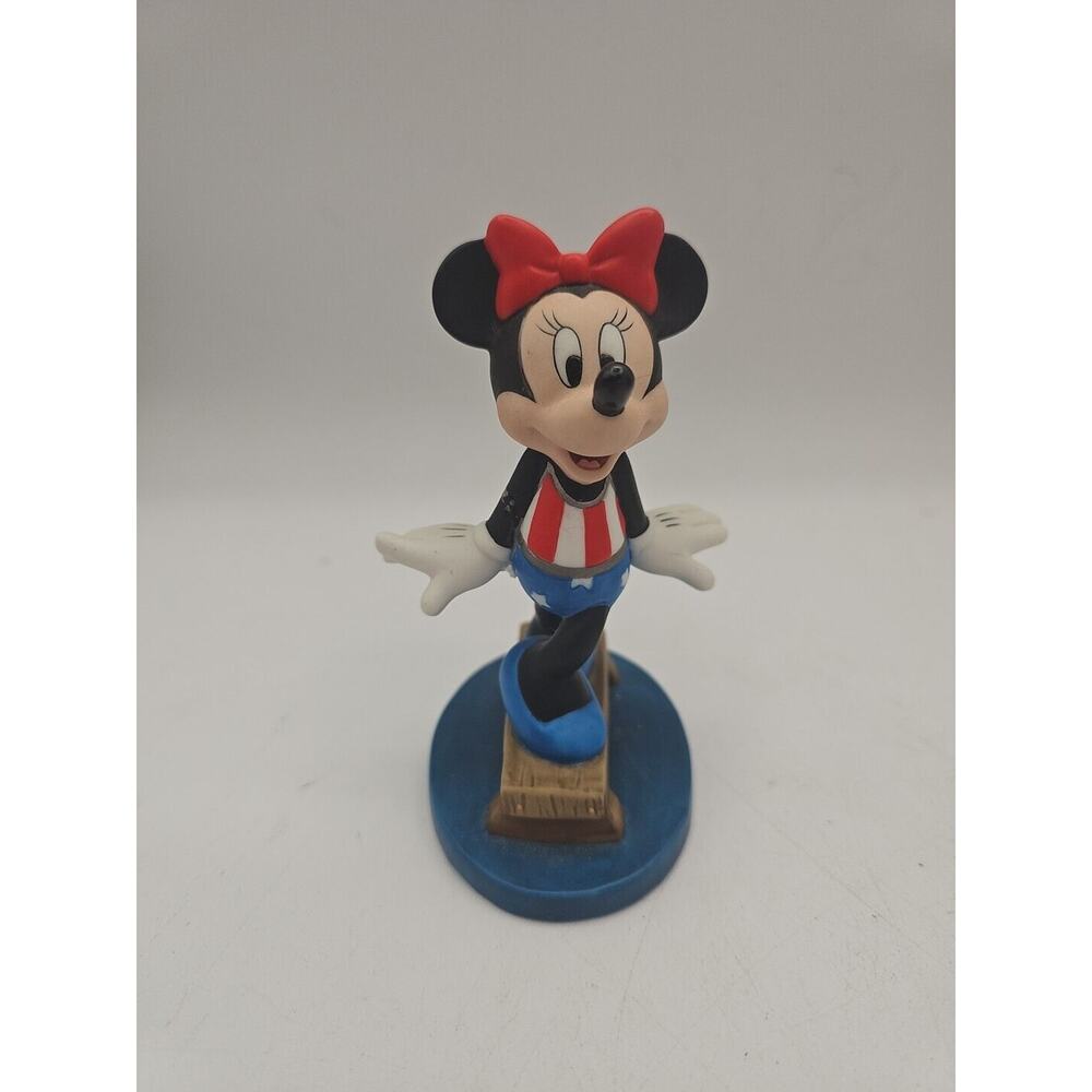 Minnie Mouse Figurine 4.5" Gymnastic Balance Beam USA Paris Olympics Biles